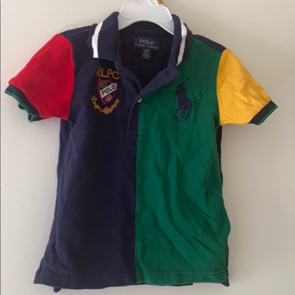 Toddler color block polo
